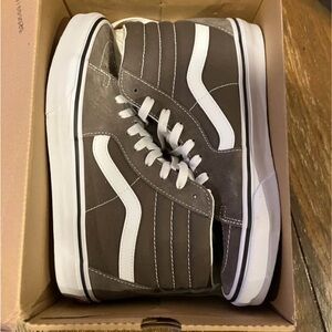 Vans Men's High-Top Sneakers - Brown and White